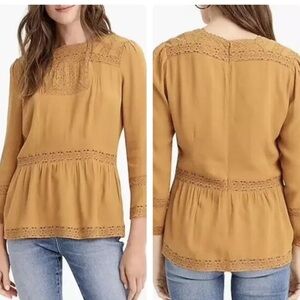 J.Crew Point Sur mustard top size O